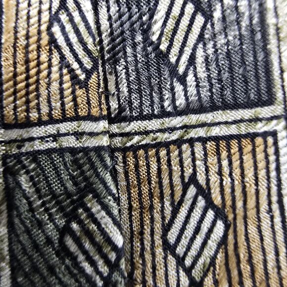 Carlo Ricci Tie 100% Silk Mens NeckTie Tan,Bronze, Brown, Vintage, 57 X 4 Inches - Picture 5 of 6